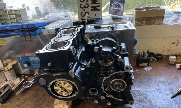 réparation moteur sur une moto triumph speed triple T595 de 1999 par votre garagiste l'atelier Riders Spirit à Vienne